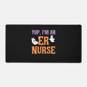 ER Nurse Boo Crew Emergency Room Nurse Halloween C Desk Mat