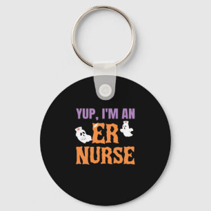 ER Nurse Boo Crew Emergency Room Nurse Halloween C Key Ring