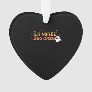 ER Nurse Boo Crew Emergency Room Nurse Halloween C Ornament