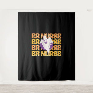 ER Nurse Boo Crew Emergency Room Nurse Halloween C Tapestry