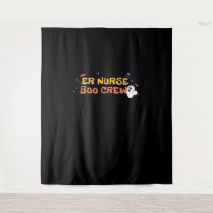 ER Nurse Boo Crew Emergency Room Nurse Halloween C Tapestry