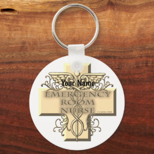 ER Nurse Caduceus keychain