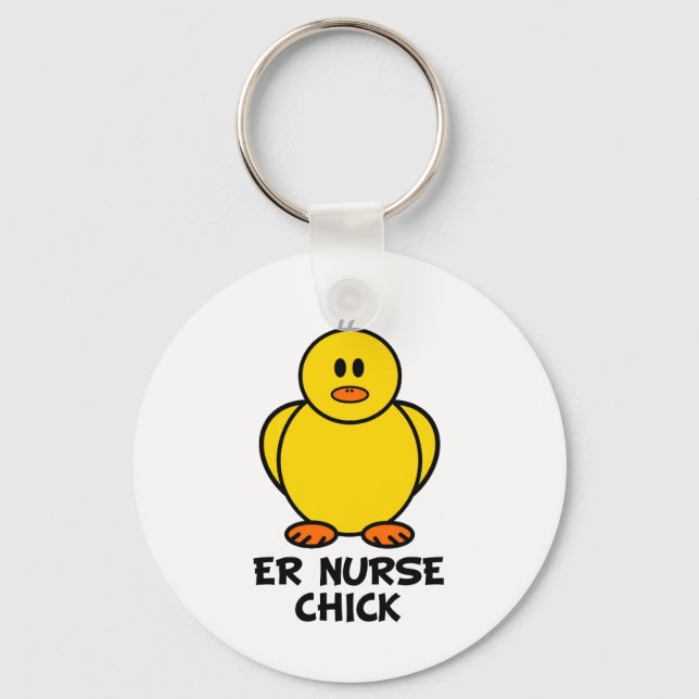 ER Nurse Chick Key Ring (Front)