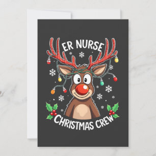 ER Nurse Christmas Crew Nursing Xmas Santa Invitation
