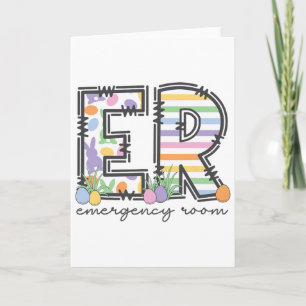 Er Nurse Easter Bunny Emergency Room Nurse Easter Card