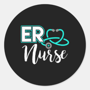 Er Nurse Emergency Room Medical Nursing School Bir Classic Round Sticker