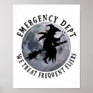 Er Nurse Halloween Emergency Room Dept Nurse Tech  Poster