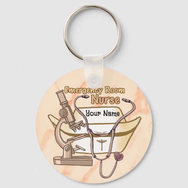 ER Nurse  Key Ring (Front)