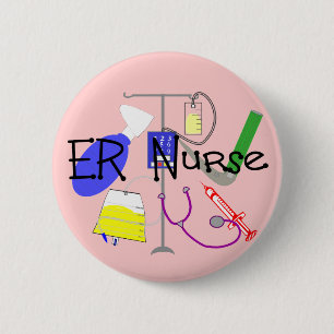 ER Nurse Medical Equipment Design 6 Cm Round Badge