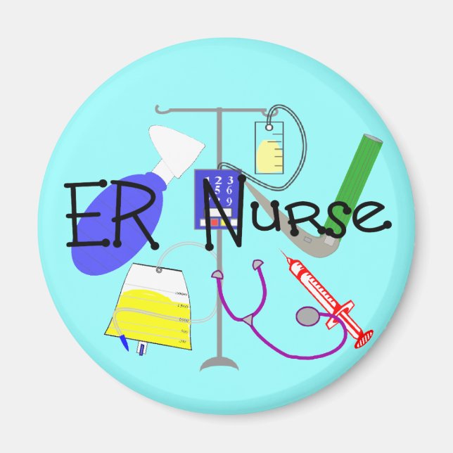ER Nurse Medical Equipment Design Magnet (Front)