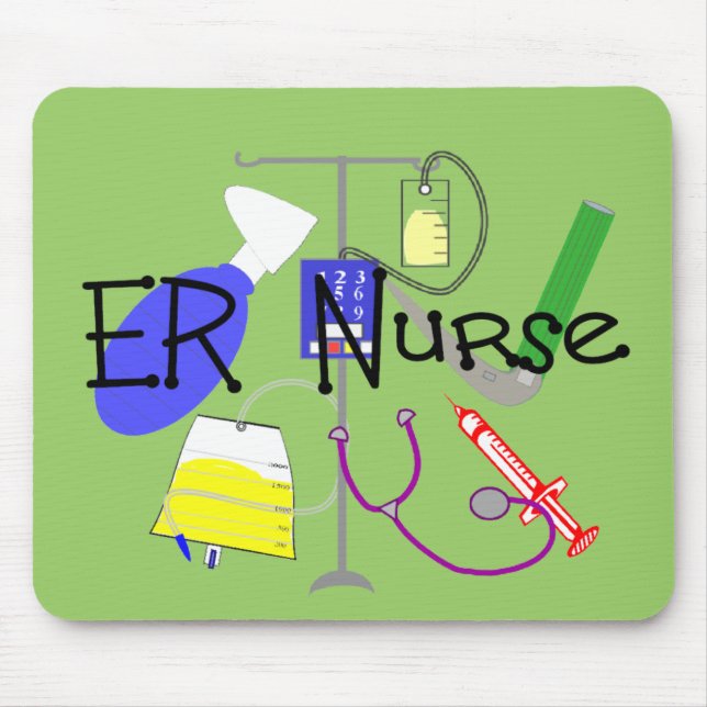 ER Nurse Medical Equipment Design Mouse Pad (Front)
