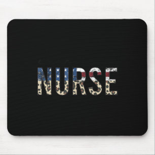 ER Nurse Patriotic Memorial Day 4th of July Mouse Pad