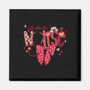Er Nurse Stethoscope Coquette Bow Heart Valentine Magnet