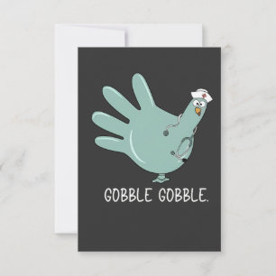 ER Nurse Turkey Gobble Squad ER Nurse Thanksgiving Invitation