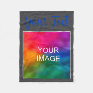Er Photo Text Kids Boys Script Tygraphy  Fleece Blanket