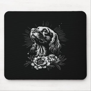 Er Spaniel Dog Lover Retro Style Tattoo Mouse Pad