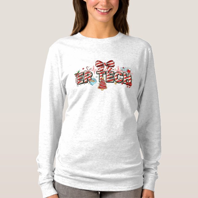 ER Tech Christmas Long Sleeve – Holiday ER Tech T-Shirt (Front)