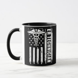 ER Technician Brain Emergency Room Tech American Mug