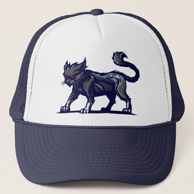 Era of Darkness Hat – Fierce Dark Cat Design (Front)