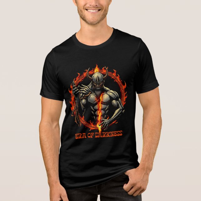 Era of Darkness T-Shirt – Ember-Ring Warrior Emble Tri-Blend Shirt (Front)