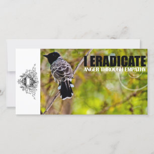 Eradicate Anger Custom Photo Card