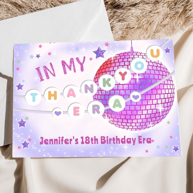 Eras Birthday Party Friendship Bracelet Thank You Card (Creator Uploaded)