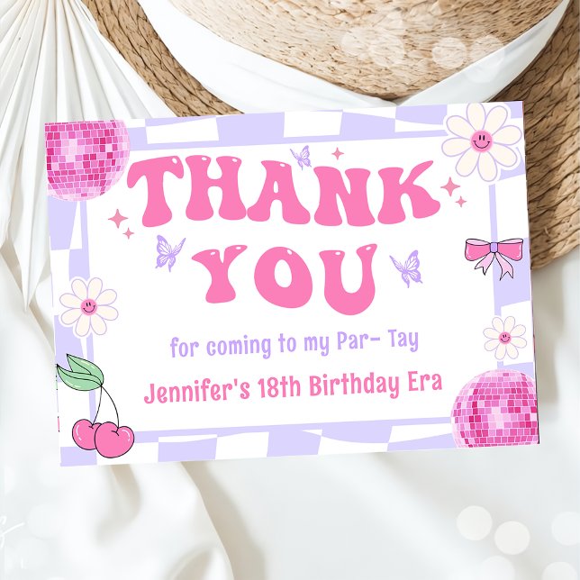 Eras Birthday Party Thank You Card (Creator Uploaded)