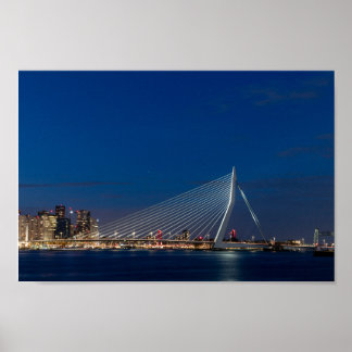 Erasmus bridge in Rotterdam Poster