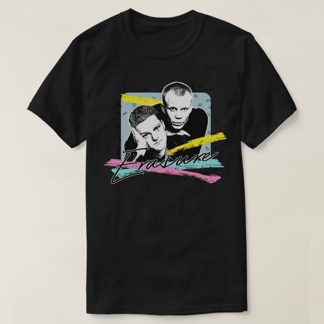 Erasure Retro 80s Fan Art Design T-Shirt (Design Front)