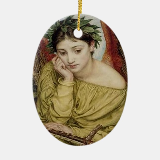 “Erato, Muse of Lyric Poetry” Ceramic Tree Decoration (Front)