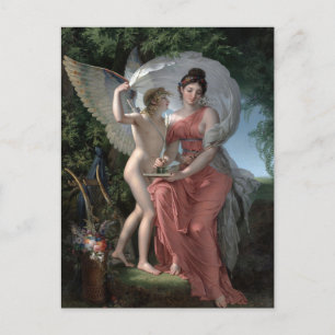 Erato Muse of Lyrical Poetry by Charles Meynier Postcard