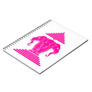 Erawan Pink Three Headed Elephant Lao / Laos Flag Notebook