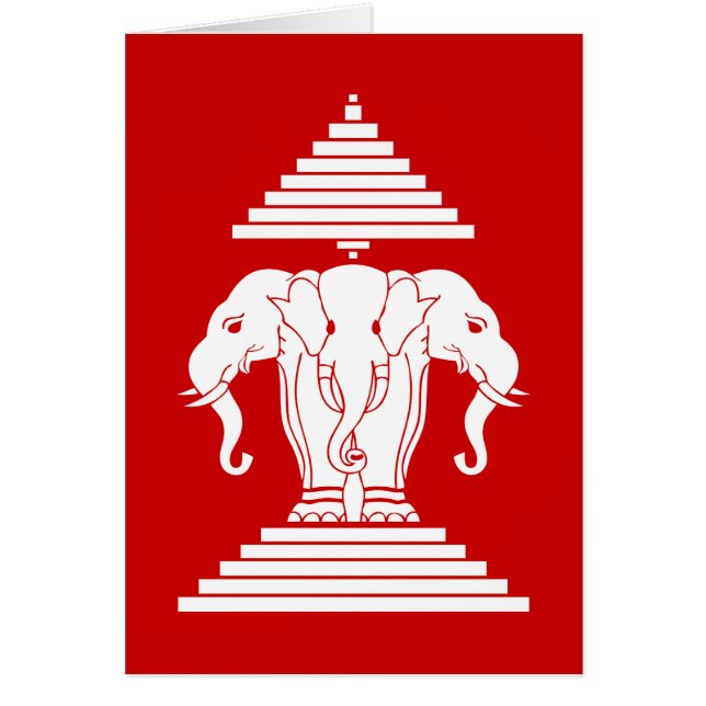 Erawan Three Headed Elephant Lao / Laos Flag (Front)
