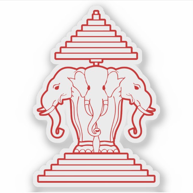 Erawan Three Headed Elephant Lao / Laos Flag (Front)