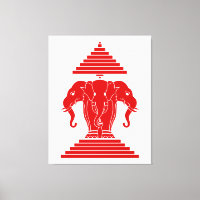 Erawan Three Headed Elephant Lao / Laos Flag