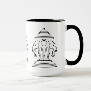 Erawan Three Headed Elephant Lao / Laos Flag Mug