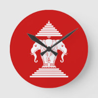 Erawan Three Headed Elephant Lao / Laos Flag