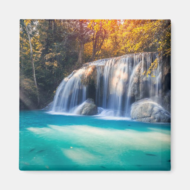 Erawan Waterfall in Kanjanaburi Province Thailand  Magnet (Front)