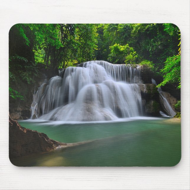 Erawan Waterfall | Kanchanaburi, Thailand Mouse Pad (Front)