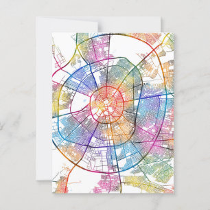 Erbil Iraq City Map Postcard