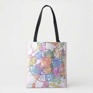 Erbil Iraq City Map Tote Bag