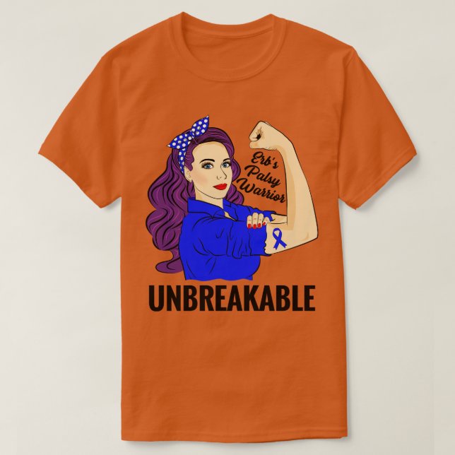 Erbs Palsy Awareness Erb Duchenne Paralysis Warrio T-Shirt (Design Front)