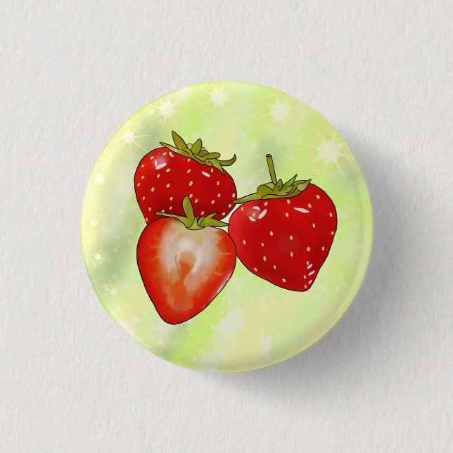 Erdbeeren  3 cm round badge (Front)