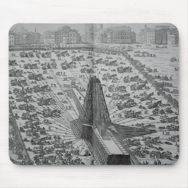 Erecting the Ancient Egyptian Obelisk Mouse Pad (Front)