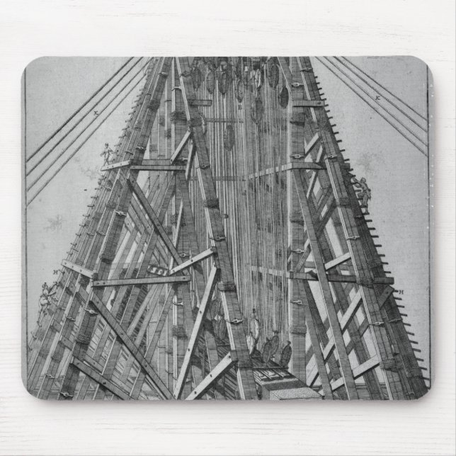 Erecting the Ancient Egyptian Obelisk Mouse Pad (Front)