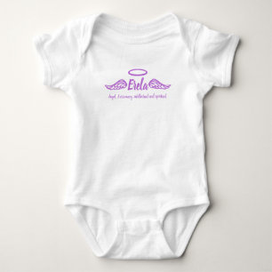 Erela girls name & meaning angel wings purple baby bodysuit
