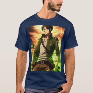 eren yeagers printed tshirt