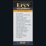 Erev Shabbos Checklist Magnetic Reminder<br><div class="desc">Our Erev Shabbos Checklist Magnetic Reminder is an elegant, classy way to be sure that everything gets done with plenty of time to spare on Erev Shabbos! We never light shabbos candles before running down this handy list. Includes space for you to personalise with your family name. PLUS, if you...</div>