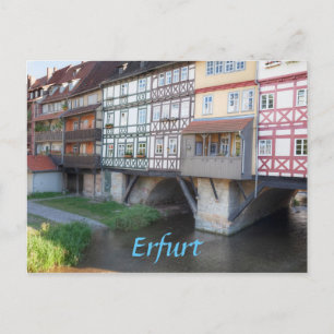 Erfurt Merchants Bridge photo Postcard