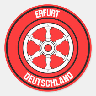 Erfurt Round Emblem Classic Round Sticker